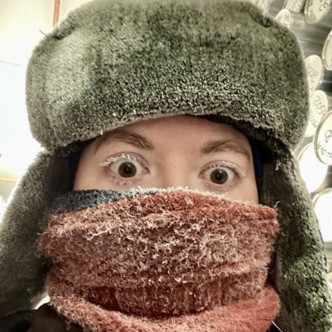 Olivia Williams in 40 degrees below zero Olivia Williams in 40 degrees below zero